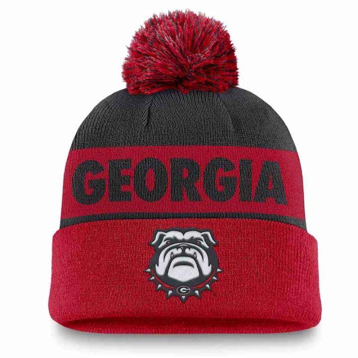 Nike Nike Georgia Bulldogs Primetime Peak Men's Nike College Cuffed Pom Beanie