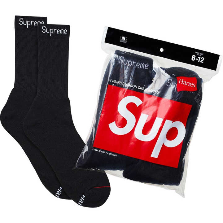 Supreme Supreme x Week 1 X HANES® SS23 Crew Socks Men's 4 Pack