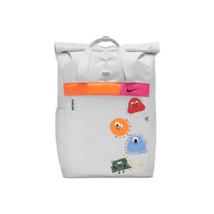 Nike Nike QQ Candy, Amber Fabric Backpack Regular Unisex Light Silver Gray