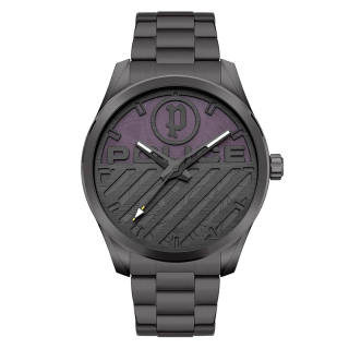 Police Wrist Watches Quartz Movement Stainless Steel Strap 42mm Gray Dial Men's Watches