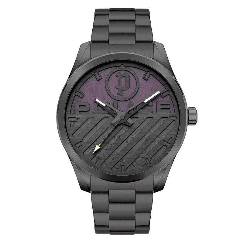 Police Wrist Watches Quartz Movement Stainless Steel Strap 42mm Gray Dial Men's Watches