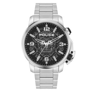 Police Wrist Watches Quartz Movement Stainless Steel Strap 44mm Black Dial Men's Watches ['50', 149262]m Waterproof