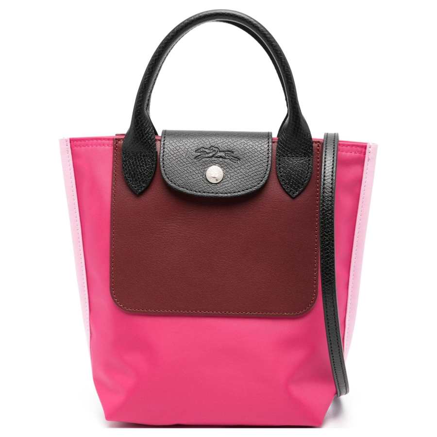 LONGCHAMP Polyamide/Cow Leather/Sheepskin Shoulder Bag, Crossbody Bag, Handbag Women's Magenta