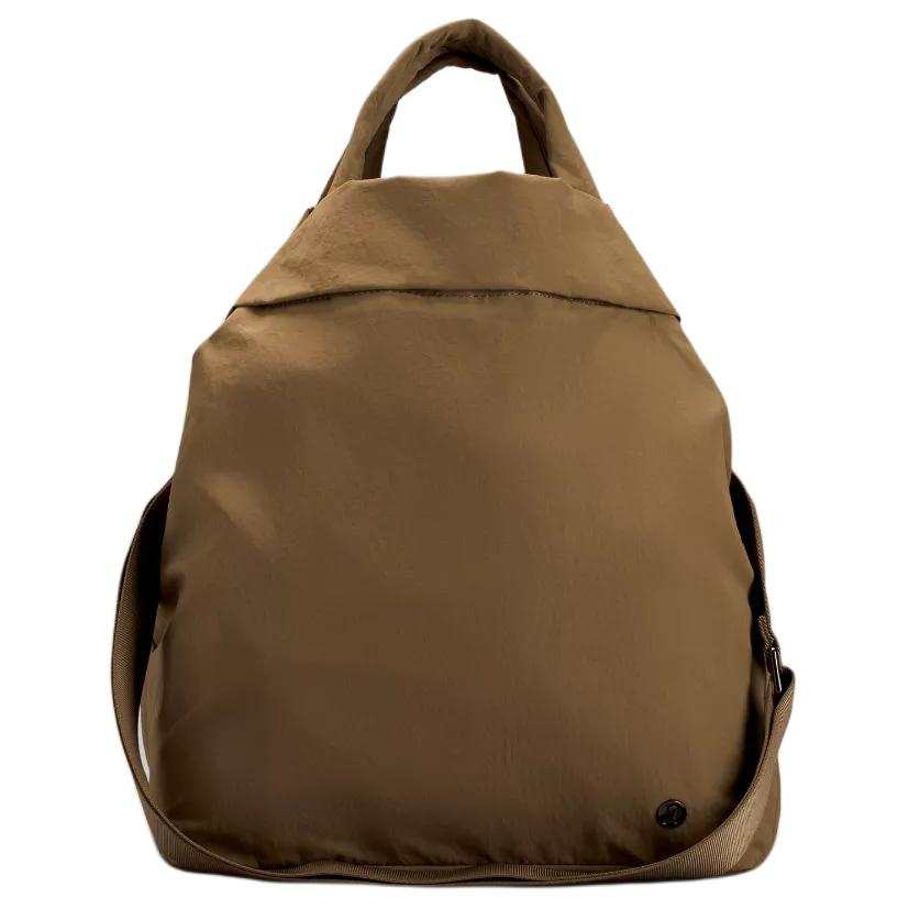 Lululemon On My Level Nylon Shoulder Bag, Crossbody Bag Regular Women's Yellow Brown