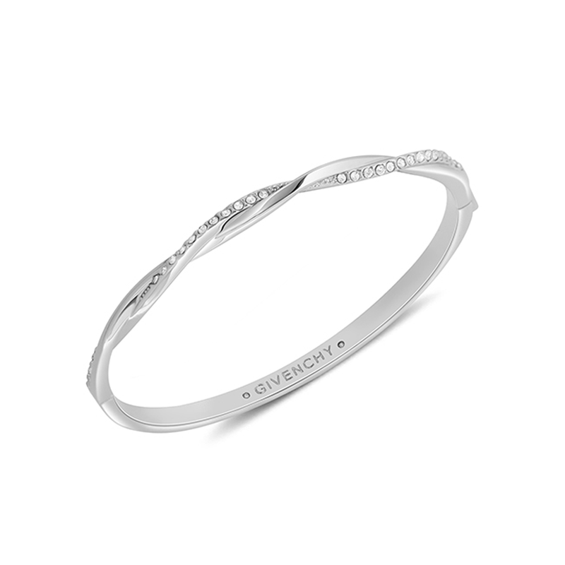 Givenchy Givenchy Crystal, Alloy Bangles Unisex Silver