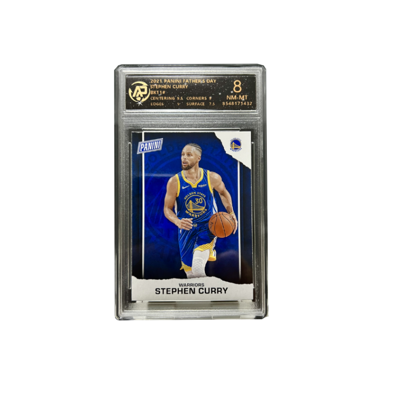 PANINI Curry Player Card, Basketball Court Running Figure Print, Special Hair In Ponytail Period Card Graded Cards 1 Pc