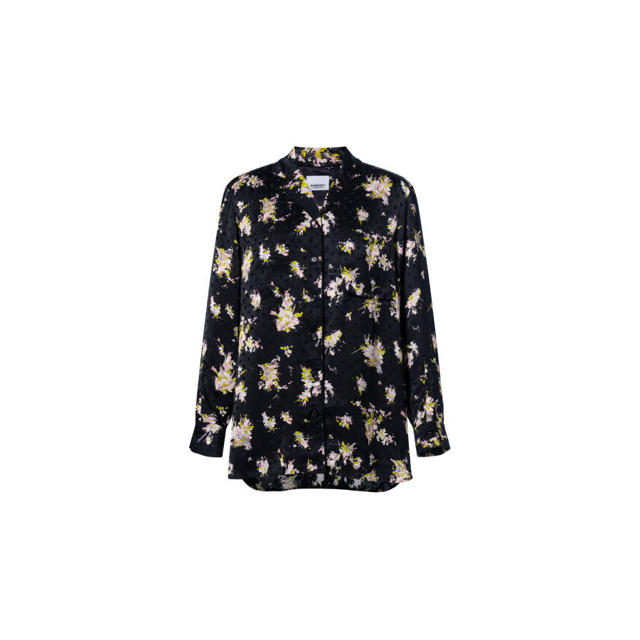 Burberry Shirts Women's Black Lapel Moderate Other