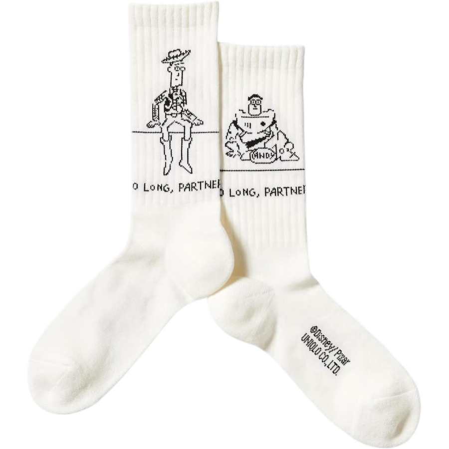 UNIQLO Yu Nagaba Crew Socks Unisex White
