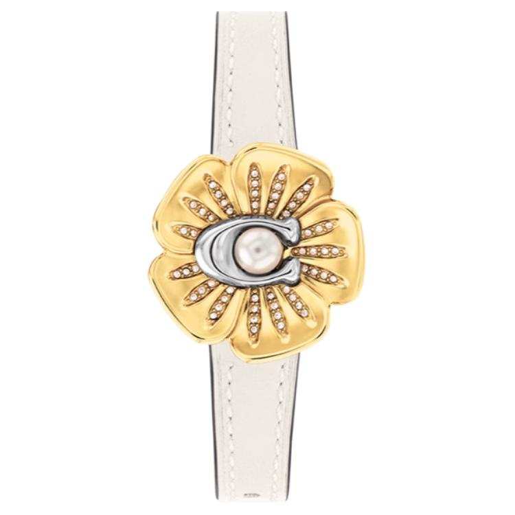 COACH Wrist Watches Quartz Movement Leather Strap 29mm White Dial Women's Watch