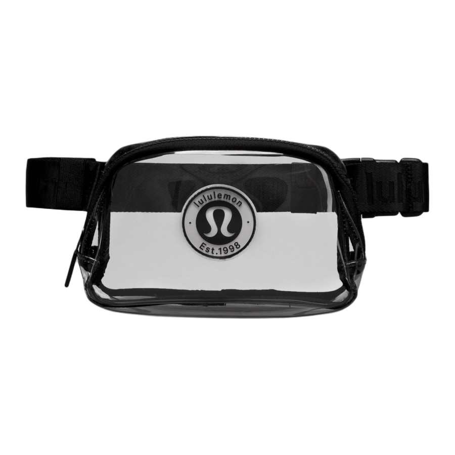 Lululemon Clear Waterproof Fabric One Shoulder Crossbody Fanny Pack Regular Unisex Black