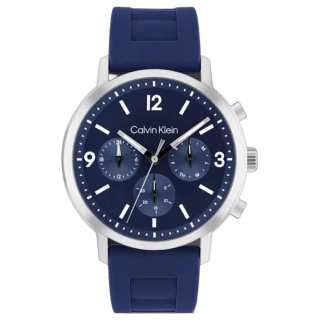 CALVIN KLEIN Wrist Watches Quartz Movement Silicone Strap 44mm Blue Dial Men's Watches