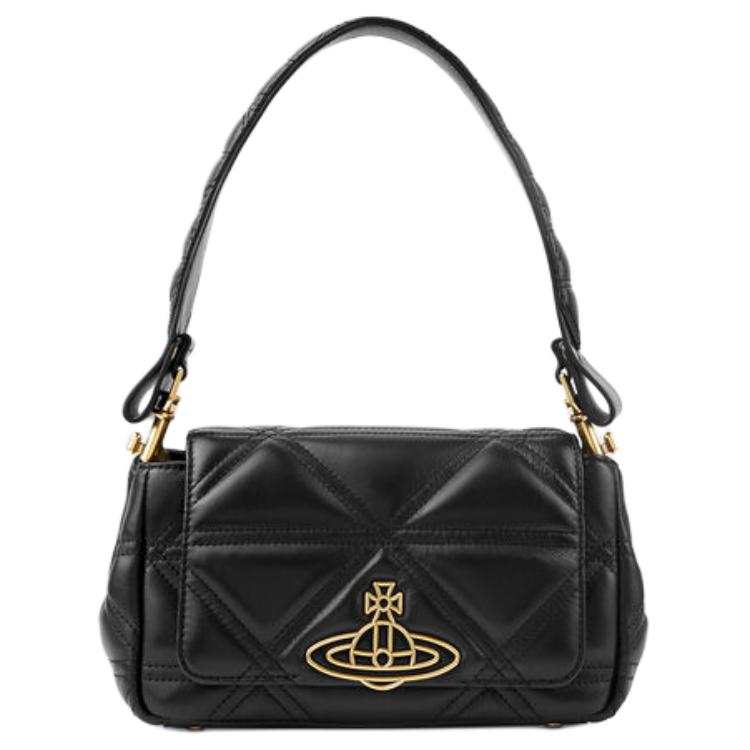 Vivienne Westwood Orb Plaque Quilted Small Shoulder Bag