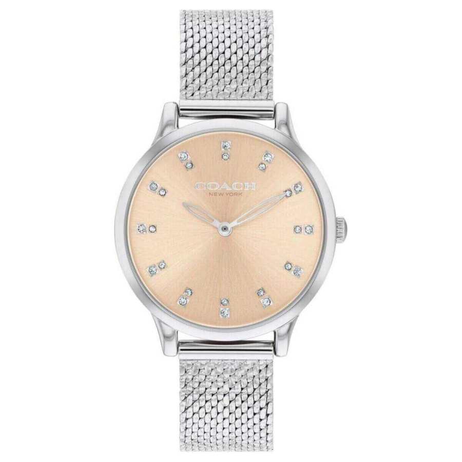 COACH Wrist Watches Quartz Movement Steel Strap 32mm Rose Gold Watch Dial Women's Watch