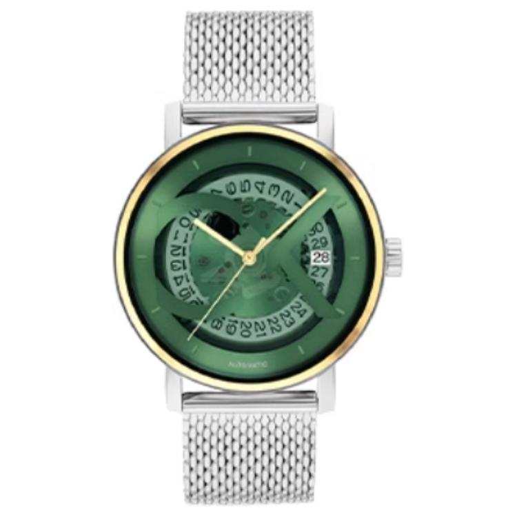 CALVIN KLEIN Wrist Watches Automatic Mechanical Movement Steel Strap 40mm Green Dial Unisex