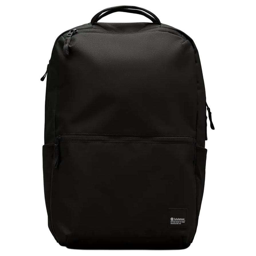 Lululemon Lululemon Double Zip Recycled Polyester Backpack Regular Unisex Black & Horizontal Gray