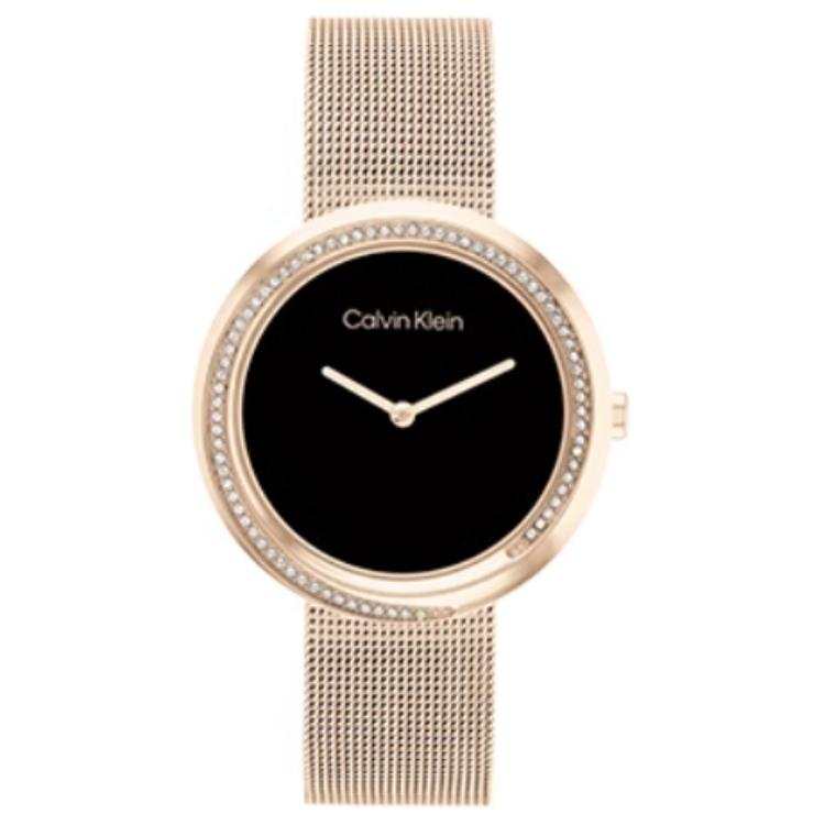 CALVIN KLEIN Wrist Watches Quartz Movement Steel Strap 34mm Black Dial Women's Watch