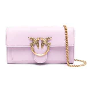 PINKO Leather Crossbody Bag, Shoulder Bag Women's Pink