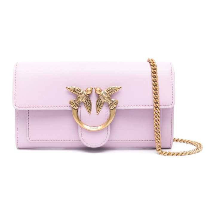 PINKO PINKO Leather Crossbody Bag, Shoulder Bag Women's Pink
