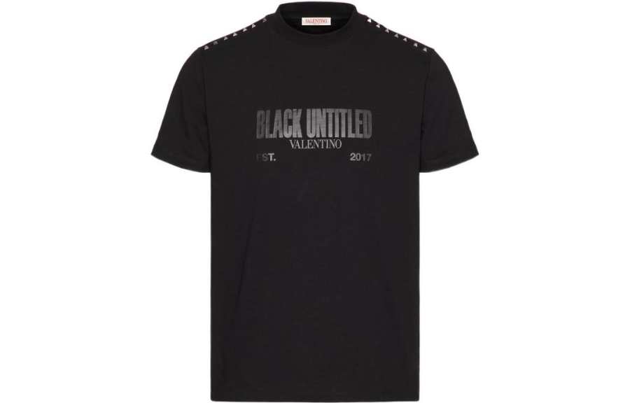 Valentino 【Previous Season】Untitled studded cotton T-shirt