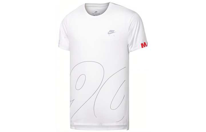 Nike Nike T Shirts Men's White Crew Neck Moderate Straight Fit