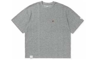 MADNESS T Shirts Men's Light Gray Crew Neck Moderate Straight Fit