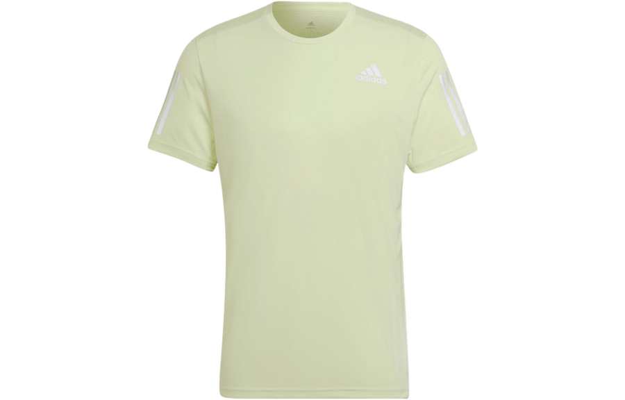 Adidas Adidas T Shirts Men's Green Crew Neck Moderate Straight Fit