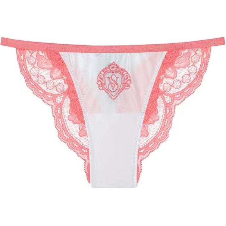 Victoria's Secret Underpants Women's 1 Pack Pink White