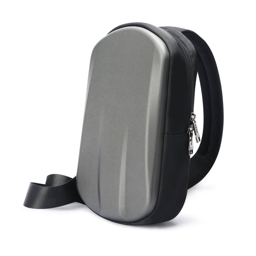 BOPAI BOPAI Microfiber Synthetic Leather Sling Bag Men's Black