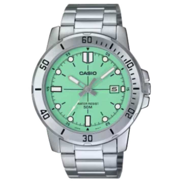 CASIO CASIO Men Standard Series Green Watch MTP-VD01D-3E1V