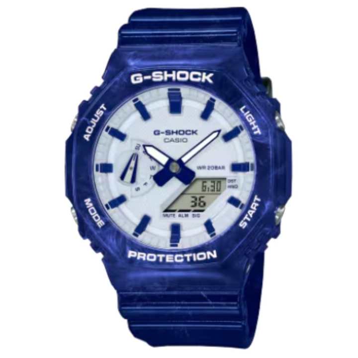 CASIO CASIO Men Liquid Crystal/Analog Dual Display Series White Watch GA2100BWP-2A
