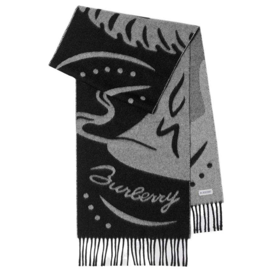 Burberry Mirrored Horse Cashmere Scarf