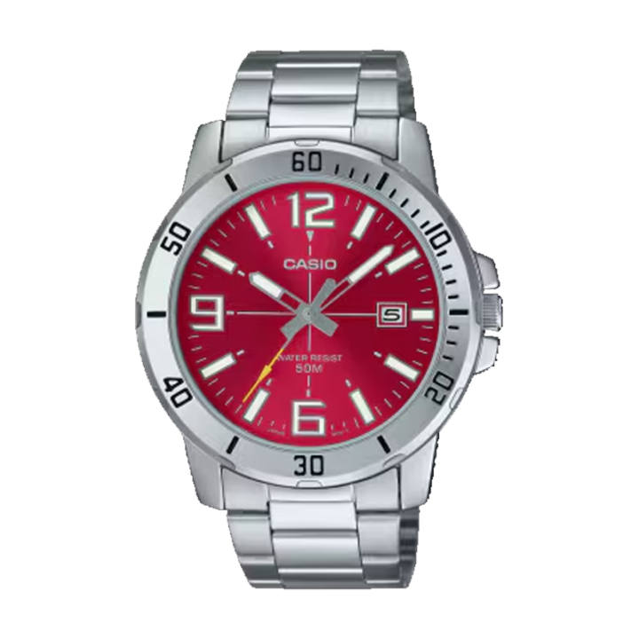 CASIO CASIO Men Standard Series Red Watch MTP-VD01D-4BV