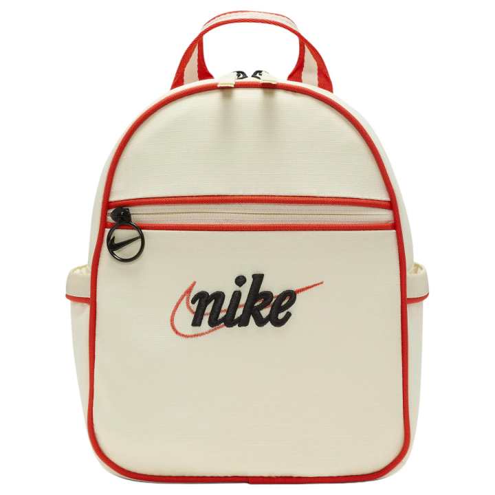 Nike Nike Polyester Backpack Mini Unisex Coconut Milk With Leather & Cant Red & Black