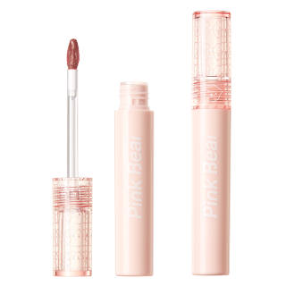 Pink Bear Bubbles Dewy Liquid Lipstick Cosmetics Glossy Easy to Blend Glossy Lip Clear Complexion Hydrating 2.5g