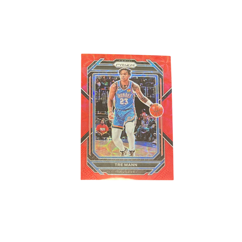 PANINI 2022 23 Prizm Tre Mann, Enes, Thunder Choice Red Circle, Card Condition Pass Sports Cards 1 Pc