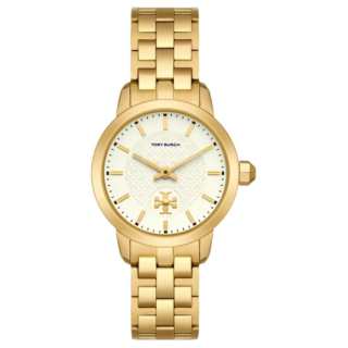 TORY BURCH Wrist Watches Quartz Movement Stainless Steel Strap 34mm White Dial Women's Watch 30m Water Resistant