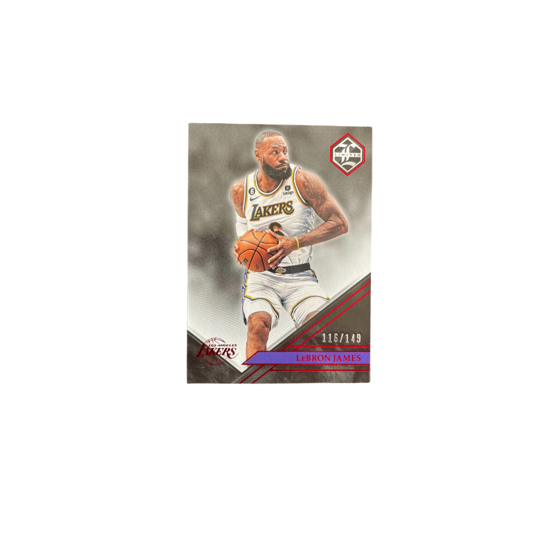 PANINI 2022 23 LeBron James Chronicles, Lakers, LeBron James, Old King 116/149 Edition, Red Parallel Sports Cards 1 Pc