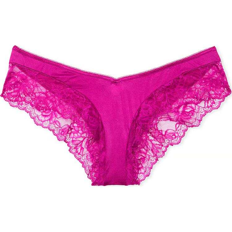 Victoria's Secret Very Sexy Strappy Hardware Cheeky Panty/Outrageous Pink Briefs Women's 1 Pack Vibrant Pink