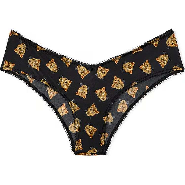 Victoria's Secret Very Sexy Strappy Hardware Cheeky Panty/B J Underpants Women's 1 Pack Black Jaguar