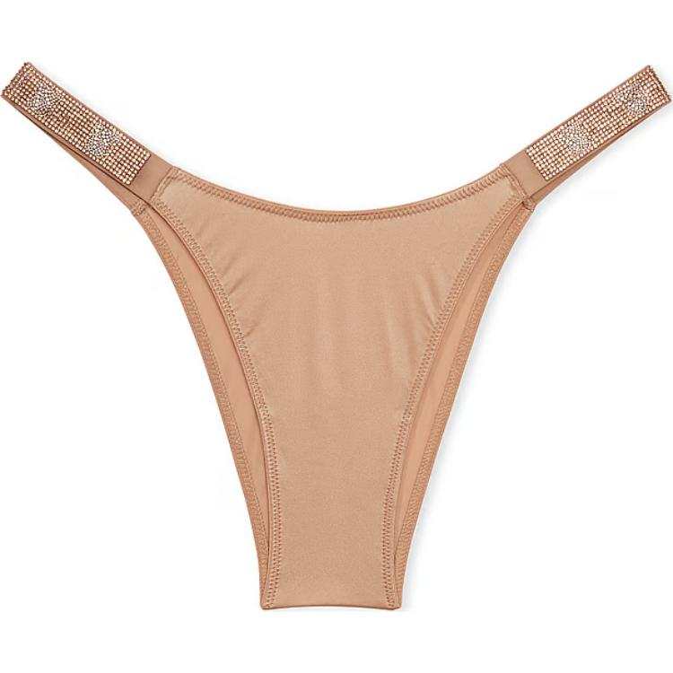 Victoria's Secret Very Sexy Double Shine Strap Lace Brazilian Panty/Praline Briefs Women's 1 Pack Praline