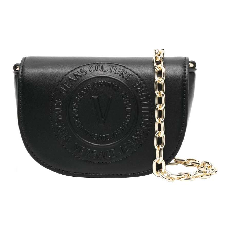 VERSACE JEANS COUTURE Polyester Shoulder Bag, Crossbody Bag Women's Black