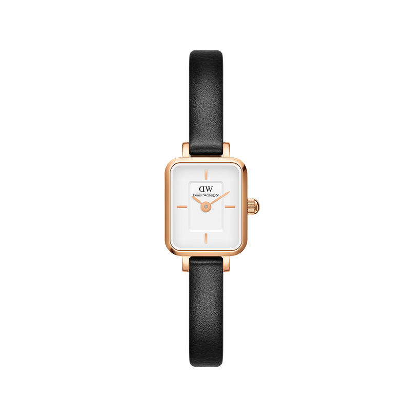 DW/DanielWellington Daniel Wellington QUADRO Collection Wrist Watches Quartz Movement Leather Strap White Dial Women's Watch