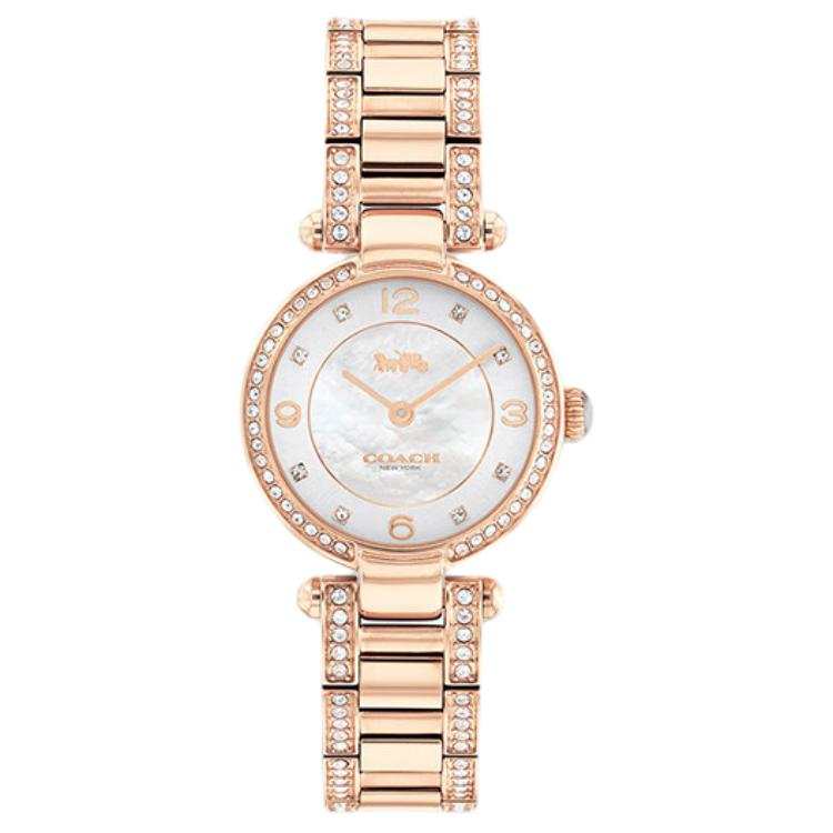 COACH CARY Wrist Watches Quartz Movement Stainless Steel Watchband 28mm Mother of Pearl Color Watch Dial Women's Watch