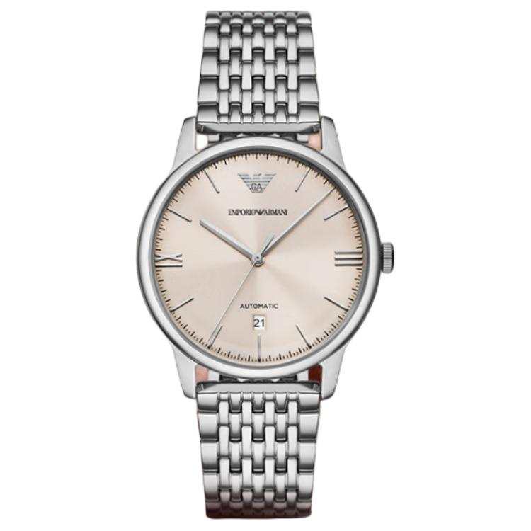 EMPORIO ARMANI Minimalist Business Collection Wrist Watches Automatic Mechanical Movement Stainless Steel Strap 39mm