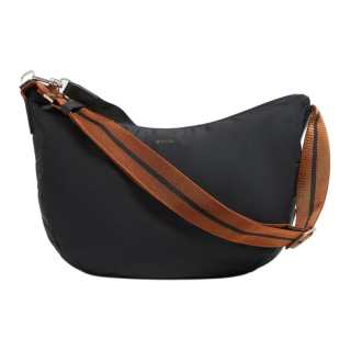 Ermenegildo Zegna Polyester Hobo Bag, Shoulder Bag, Crossbody Bag Mini Men's Black