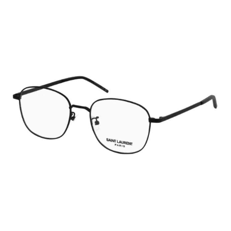 SAINT LAURENT SAINT LAURENT Metal Square Eyeglass Frames Unisex Black