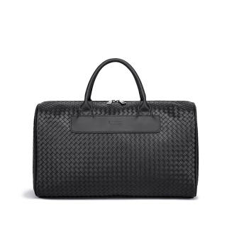 FAIRWHALE Pu Travel Bag Unisex Elegant Black/Lead Coffee