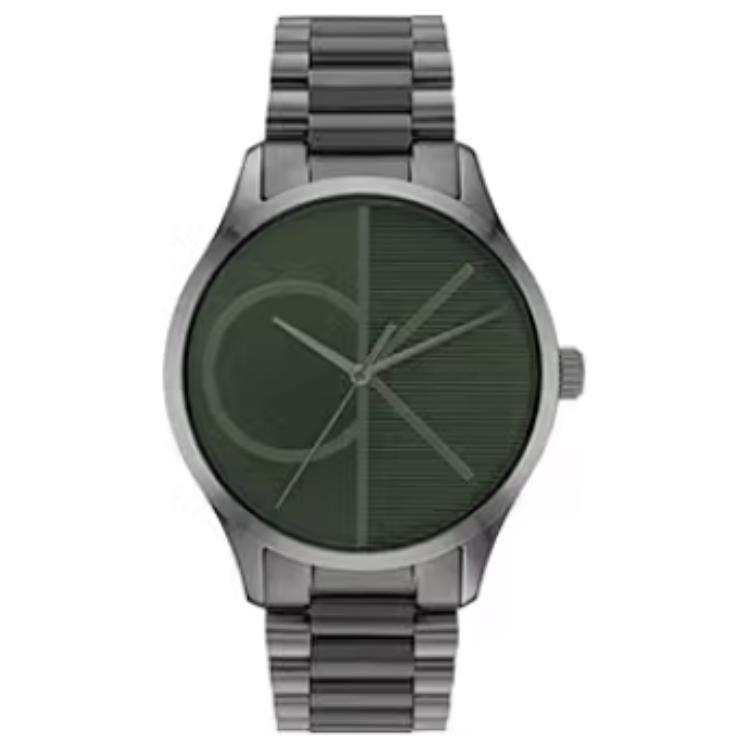 CALVIN KLEIN Iconic Collection Wrist Watches Quartz Movement Steel Strap 40mm Green Dial Men's Watches