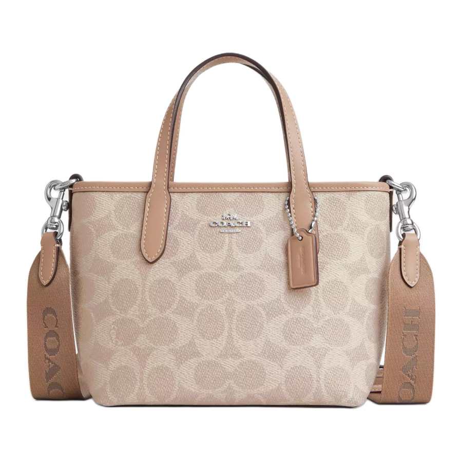 COACH City Artificial Leather Tote Bag, Shopping Bag, Shoulder Bag, Crossbody Bag, Handbag Mini Women's Taupe