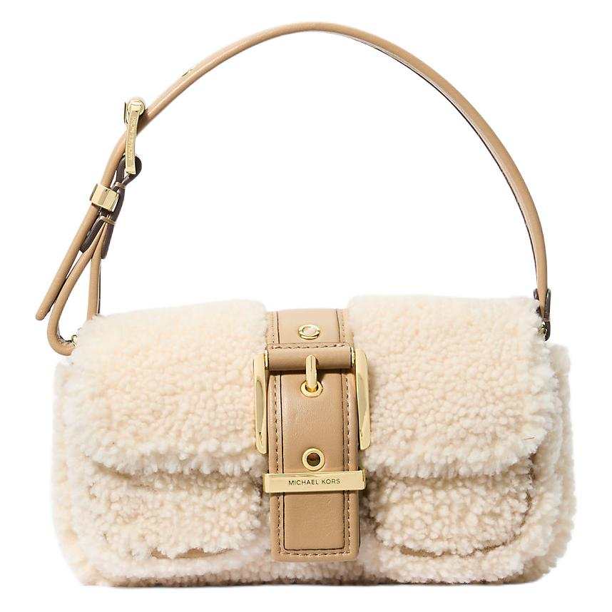 MICHAEL KORS Shearling Shoulder Bag Mini Women's Natural